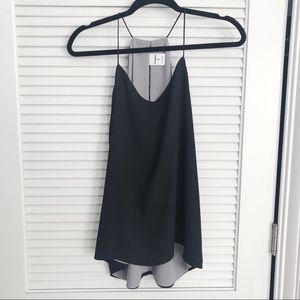 NWT Express Black & Grey Reversible V-Neck Tank